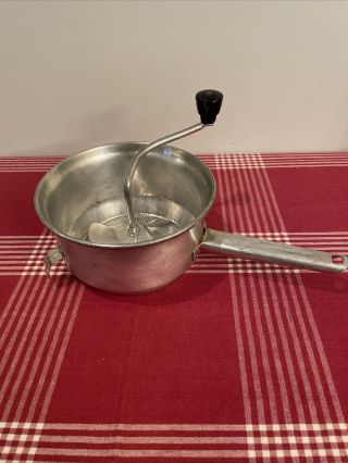 Vtg Foley No.  101 Food Mill 2 Qt Stainless Steel Masher Ricer Strainer 7” Preown