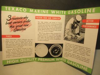 Texaco Marine Products Advertising Brochure Pamphlet Vintage Oil Gasoline Boat