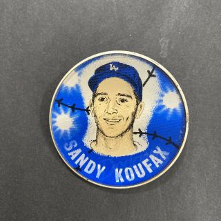 Vintage 1960 ' s Sandy Koufax Los Angeles Dodgers Pinback Souvenir Button 3