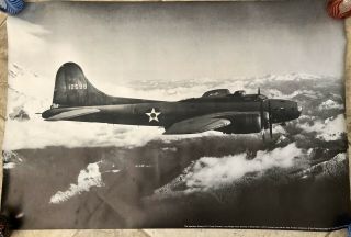Legendary Boeing B - 17 " Flying Fortress " Wwii Bomber Nut Tree Aviation Poster 23