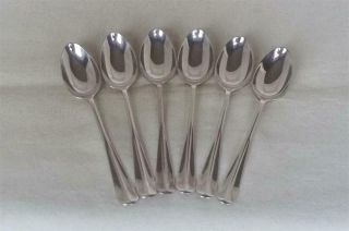 A FINE CASE SET OF SIX SOLID STERLING SILVER TEA / COFFEE SPOONS SHEFFIELD 1925. 3