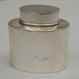Antique English Solid Sterling Silver Tea Caddy William Aitken,  Birmingham 1912