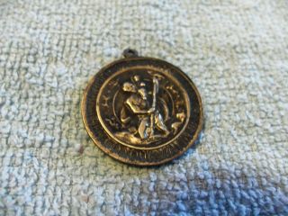 Vtg Sterling Silver Religious Medal St Christopher Mary Our Mother Wwi Soldiers