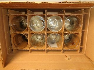 Pennsylvania Railroad Case Of 8 (2 Each Of 4 Art) Hi - Ball Glassed From Early 60 