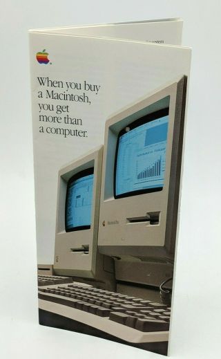 Apple Macintosh 512k / Plus Vintage Advertising Brochure