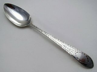 Early Irish C1775 George Iii Sterling Silver Bright - Cut Georgian Large Tea Spoon