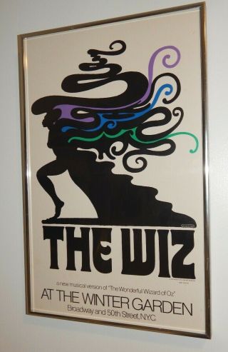 Vintage Lithograph The Wiz First Edition Milton Glaser Mod Poster Wizard Of Oz