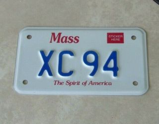 Collectible Massachusetts The Spirit Of America Motorcycle License Plate Xc94