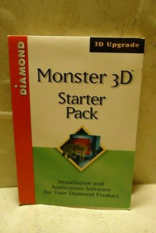 Vintage Diamond Monster 3d Starter Pack (windows Dos/95) Interplay Pc Games