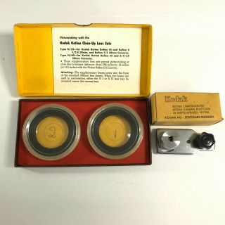Vintage Kodak Retina Close - Up Lens Set Type N/60 & Retina Camera Platform