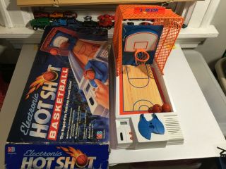 Vintage Electronic Hot Shot Basketball Tabletop Arcade Game Box Incomplete 1990