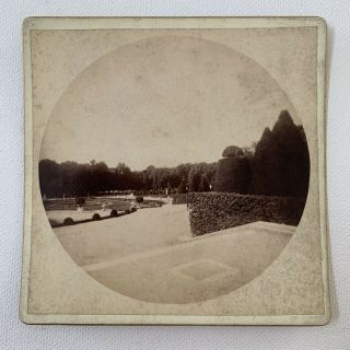 Antique Cabinet Card Round Kodak? Park In Versailles France