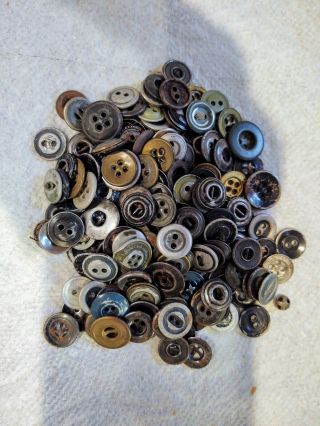 Vintage Work Clothes Metal Buttons
