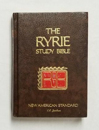 Vintage 1978 Ryrie Study Bible American Standard Moody Press Red Letter Maps