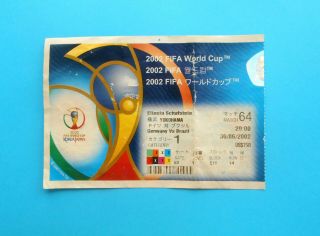 Germany Vs Brazil - 2002 Fifa World Cup - Final Match Football Soccer Ticket Rrr