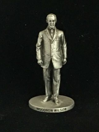 Vtg 80s Danbury Woodrow Wilson Pewter Statue Figurine - David A.  Larocca