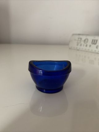 Vintage Cobalt Blue Glass Eye Wash Cup 3/4 " Tall