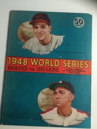 1948 World Series Programs (2) And A Complete Set Of Cleveland Player Photos