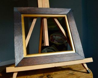 Antique Victorian Oak Picture Frame 10 " X 9 " Rebate Arts & Crafts Nouveau