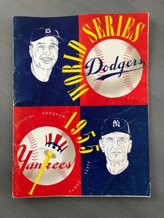 1955 World Series Souvenir Program - Ny Yankees Vs Brooklyn Dodgers - Unscored