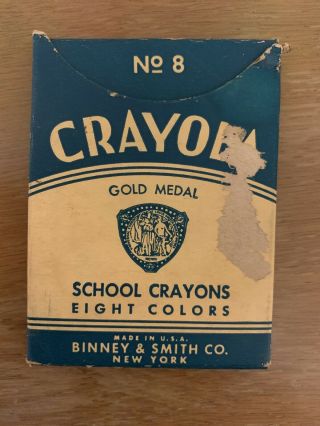 Vintage Crayola Gold Medal School Crayons No.  8 Binney & Smith 8 Pack