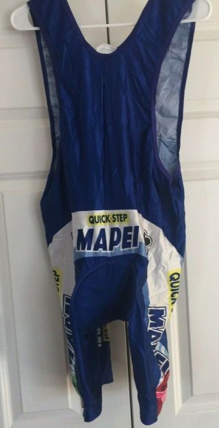 Sportful Vintage Mapei Quick Step Cycling Blue Bib Shorts XXL 2