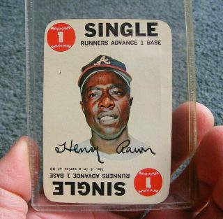 Vintage 1968 Topps Baseball Card Hank Aaron Game Card Single - See Photos