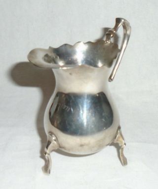 Vintage Solid Silver Cream Jug By John Henry Odell,  London 1968