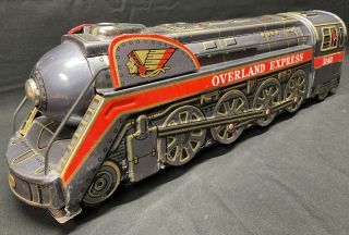 Vintage Overland Express Train - Tin Litho - Battery Operated - Japan - 1960 
