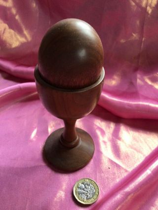 David Linley Wooden Eggcup And Egg Ornament