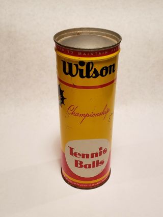 Vintage Wilson Championship Tennis Balls In Cannister.  Before Upcs