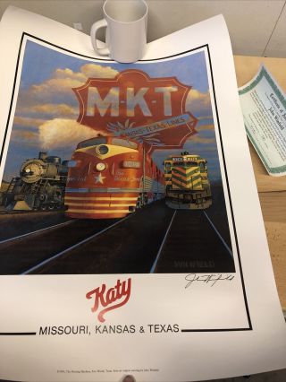 Railroad Art,  Winfield,  ”katy " 24x18 " Print W/coa Vintage 1993