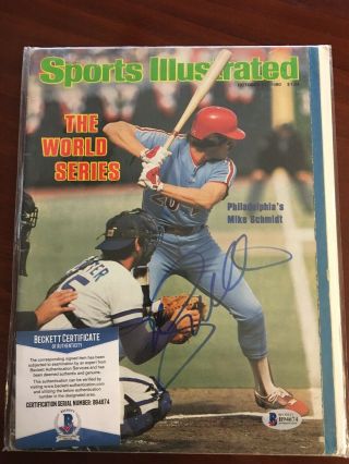 Mike Schmidt Autograph Signed Sports Illustrated 10/27/80 Beckett Phillies