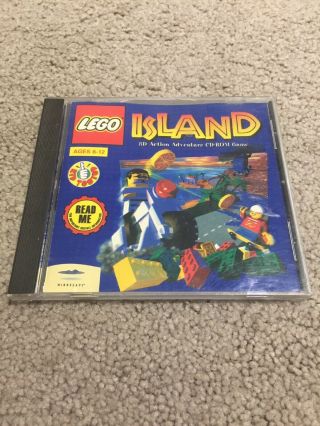 Lego Island Pc Game 3d Action Adventure Cd - Rom 1997 Vintage Mindscape