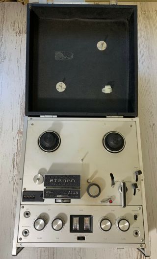 Vintage Aiwa Tp - 1001 7 " Reel - Reel Stereo Tape Recorder.  Parts/repair