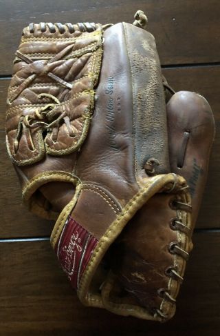 Vintage Rawlings Mickey Mantle Mm5 Leather Baseball Glove