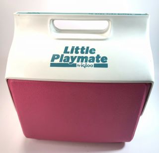 Vintage Igloo Little Playmate Lunch Cooler 6 Pack Ice Chest Lunch Box 1980 