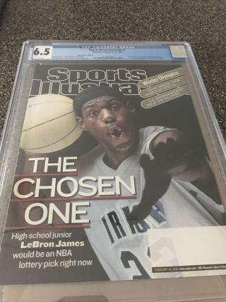 Lebron James First Sports Illustrated Cgc 6.  5.  Lakers,  Heat,  Cavaliers.