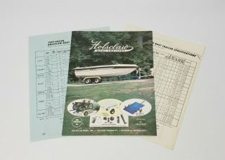 Vintage 1982 Holsclaw Trailer Brochure - Sport Boat - Motorcycle - Sailboat