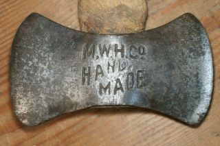 Antique " Mwh Co.  " Marshall Wells Hardware Co.  Double Bit Hand Made Axe 8 3/4 "