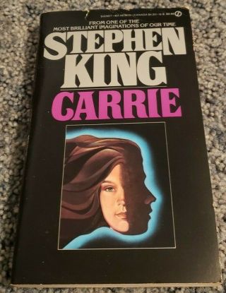 Vintage Stephen King Carrie Paperback Book 1st Signet Printing 1975 Horror First