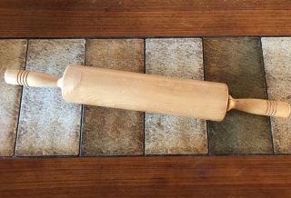 Vintage Banton By Vic Firth Solid Maple Wood Large Rolling Pin Baking Maine Usa