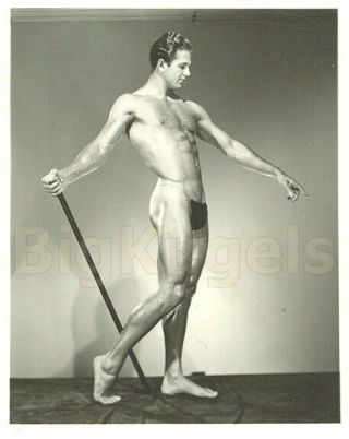 1940 Early Vintage Mizer Amg Male Nude Andrew Kozak Blond Muscle Beefcake