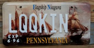 Pennsylvania Flagship Niagara Novelty License Plate Tag - Lqqkin Embossed