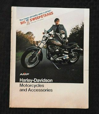 1975 Amf Harley Davidson Full - Line Motorcycle & Dirt Bike Sales Brochure