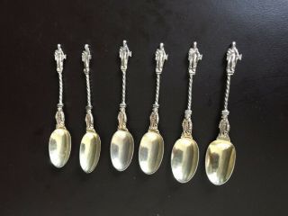Set 6 X Antique Victorian Silver Apostle Spoons London 1886 Charles Boyton Ii