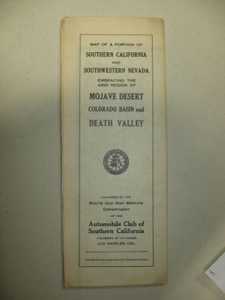 Automobile Club Southern California Map Mojave Desert Death Valley 15 - 30