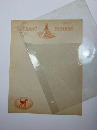 1922 Oorang Indians Jim Thorpe Authentic Nfl Football Letterhead