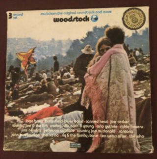 Vintage 1970 Woodstock " Cotillion " - Vinyl/album Set Of 3.  Cotillion Records -