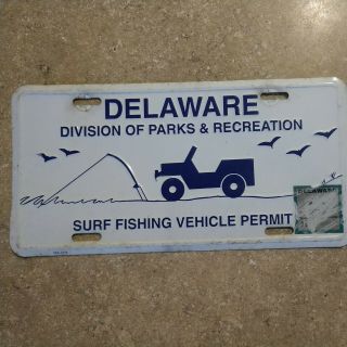 Delaware Surf Fishing Permit License Plate Tag